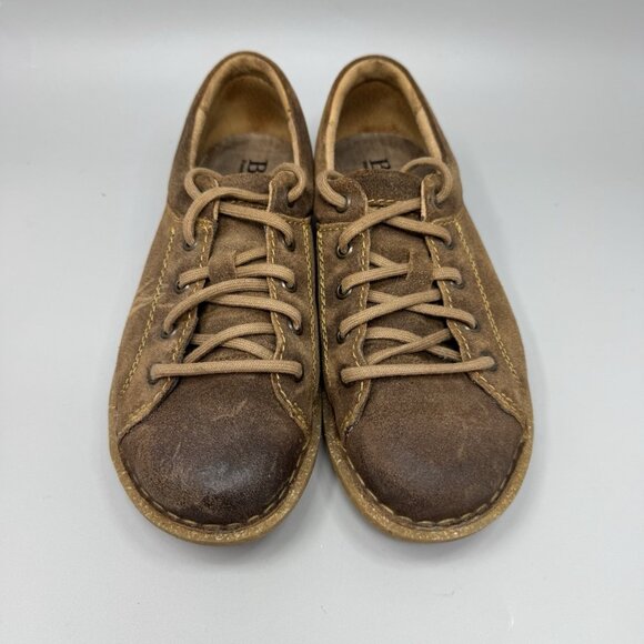 Born Trevan Shoes Brown Distressed Leather Water Resistant Women’s Size 8 - Picture 5 of 9